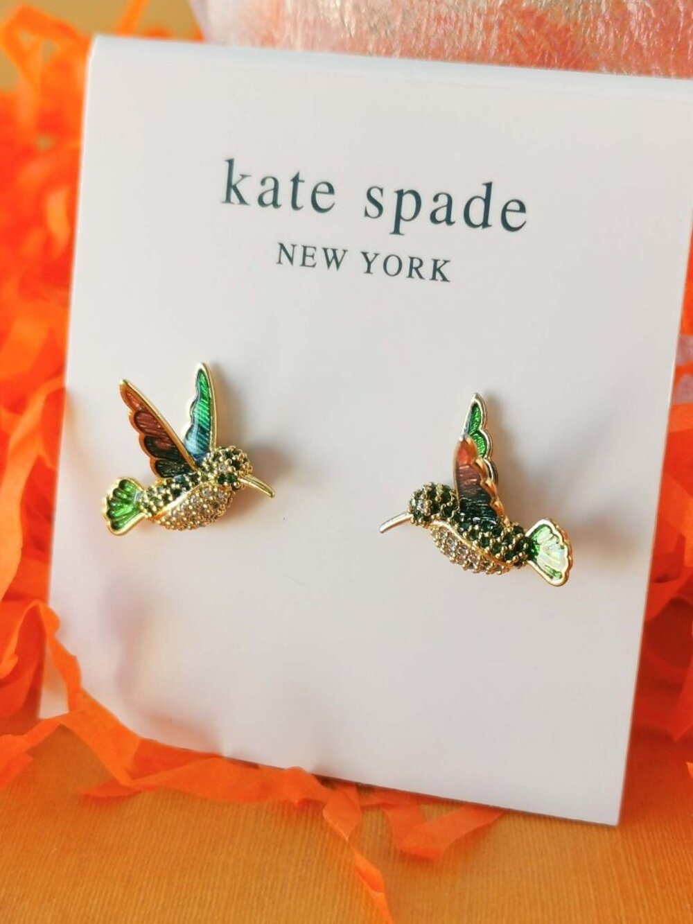 Kate Spade Dazzling Daisy Hummingbird Stud Earrings